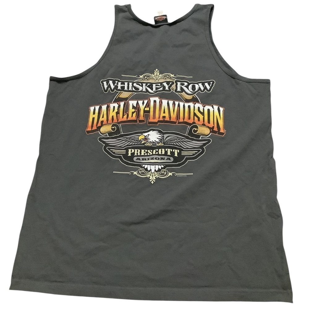 Harley-Davidson Charcoal Tank Top with Bold Graphics - Picture 1 of 3